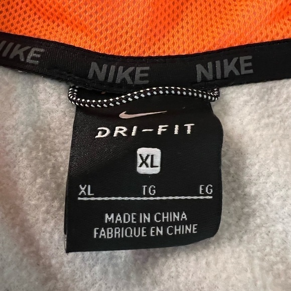 NIKE GRAY LIGHTWEIGHT DRI-FIT HOODED ZIPPERED JACKET SIZE YOUTH XL - Picture 10 of 11